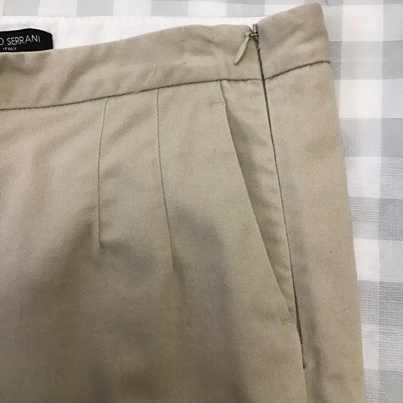 Mario Serrani beige trouser pants cotton/spandex neutral tone pockets casual 6 - Picture 3 of 12